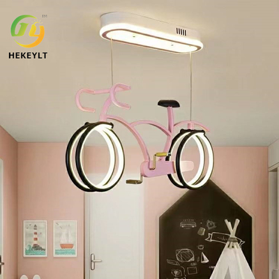 Kinderkamer Fiets Kroonluchter Oogschild Eenvoudig slaapkamer LED persoonlijkheid Cartoon fiets licht