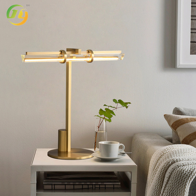 JYLIGHTING Moderne Nordic Simple Luxury LED tafellamp Koperglas voor slaapkamer Hotel woonkamer Studie Sofa Hoeklamp