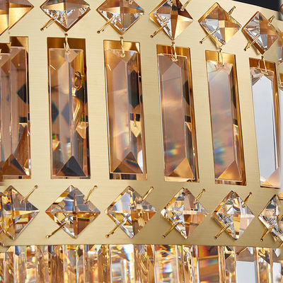 Moderne K9 ontruimen Crystal Bar Rectangle Raindrop Chandelier-Verlichtings van de LEIDENE Tegenhanger Plafond de Lichte Inrichting voor Eetkamer