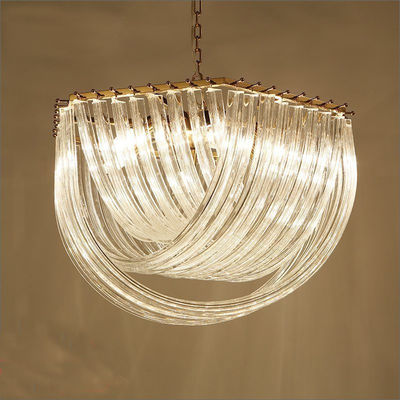 De Decoratie Gouden Kleur van Crystal Pendant Light Lamps Modern van glazen buiskroonluchters