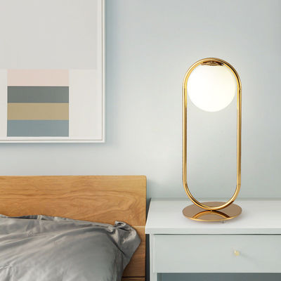 Hotelenergie - besparingsdiameter 18.5cm Hoogte 50cm Gouden Nightstand-Lamp