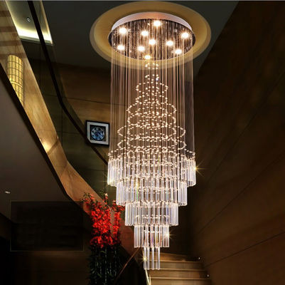 De moderne Grootte Crystal Hanging Lights For Hotel van Luxemuti