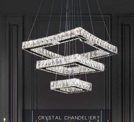 4000k HOOFDcrystal chrome modern pendant light voor Woonkamer