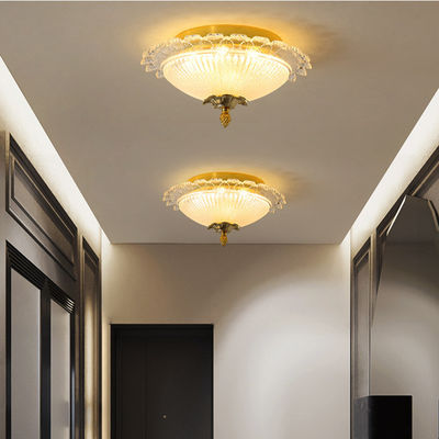 Zetten de de Gouden het Ijzerkunst van het slaapkamerglas + Art Glass Led-oppervlakte Plafondlicht op