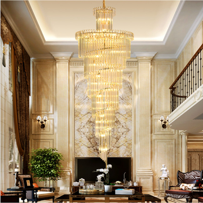 De Luxe Gouden Modern Crystal Chandelier Dia 450cm van de hoteltrap