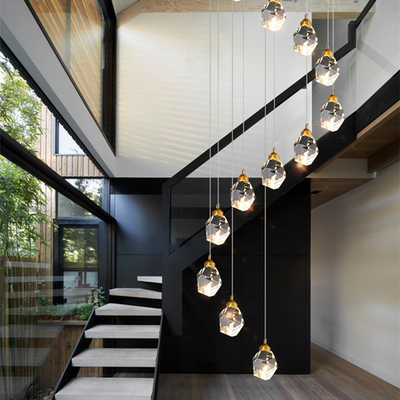 Leidde het metaal Duidelijke Huis Modern Crystal Pendant Light For Apartment