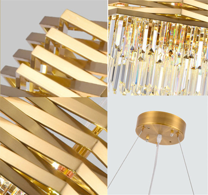 De Woonkamer Crystal Pendant Light Dia 60cm van de villaluxe met Hoofd 8