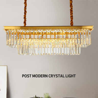 Binnen Decoratieve Moderne Tegenhanger Crystal Ceiling Lights Gold L90*W35*H50cm