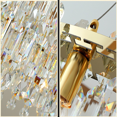 Buitensporig Gouden Crystal Pendant Lamp Bedroom Decorative 110lm