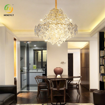Indoor luxe fancy glazen hanglamp voor bruiloft hotellobby