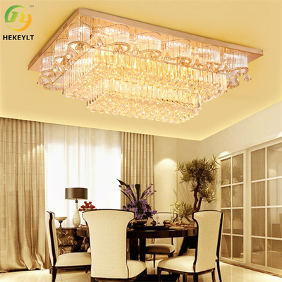 De klassieke Basis E14 van Luxe Gouden Moderne Crystal Ceiling Lamp Led Bulb