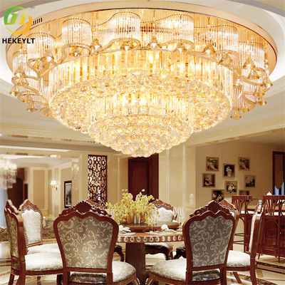 Klassieke de Bolbasis van Luxe Gouden Moderne Geleide Crystal Ceiling Lamp E14