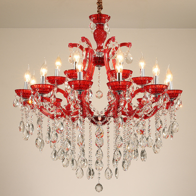 Van het de Stijlglas van het luxemidden van de eeuw de Verlichting van Crystal Chandelier Colorful Indoor Decorative