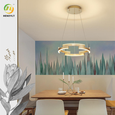Het Hoge Beëindigen van geometrisch Ring Light Living Room Creative van de Bronsluxe Modern
