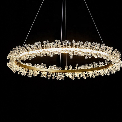 De hangende Ringen Geleide Decoratie van Crystal Pendant Light Luxury Home Hall Hotel