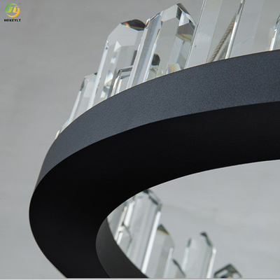 De ronde Zaal Crystal Lamp HOOFD Moderne van Ring Light Luxury Atmosphere Living