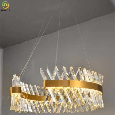 Leiden ontruimen 1 Meter Modern Ring Light Luxury Living Room Crystal Chandelier