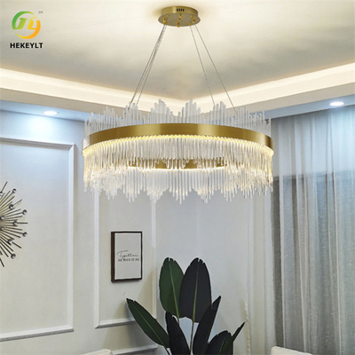 Indoor moderne gouden dia 60cm kristallen hanglamp voor decoratie