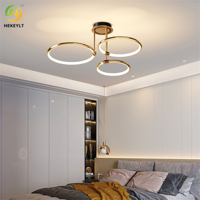Hete de Slaapkamerwoonkamer van Verkoopluxe Geleide Crystal Golden Ceiling Lamp For