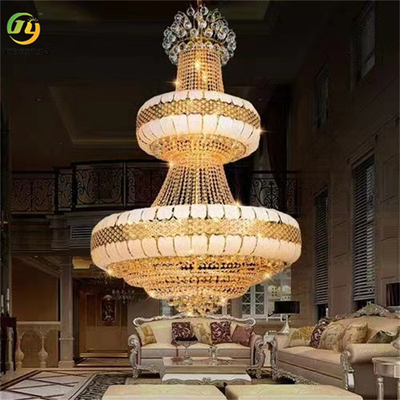 LEIDENE Gouden K9 Crystal Hanging Ceiling Light Modern om Crystal Chandeliers