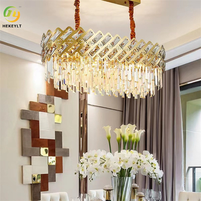 LEIDENE Gouden K9 Crystal Hanging Ceiling Light Modern Crystal Chandeliers