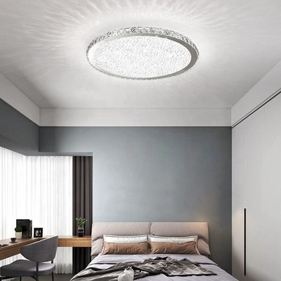 Slaapkamer het Dineren LEIDEN Plafond Licht Roestvrij staal Duidelijk Crystal Round Ceiling Light