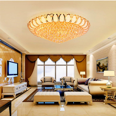 De Slaapkamer Gouden Kroonluchter van luxecrystal led ceiling light round