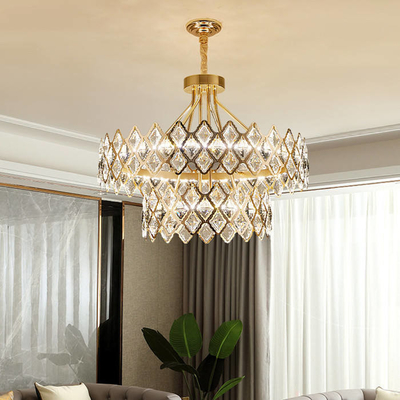 LEIDEN Goud die Moderne de Zaal van Luxecrystal glass chandelier for living Slaapkamer hangen