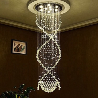 Grote Moderne Noordse Huwelijk van glas het Luxe Geleide Crystal Chandelier For Dining Custom