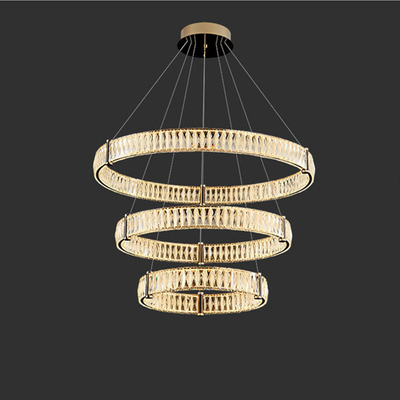 Aangepaste Geleide Crystal Pendant Light Apartment Decorative-Woonkamer