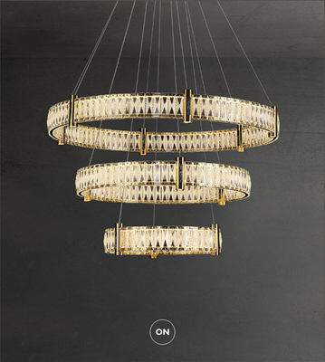 Aangepaste Geleide Crystal Pendant Light Apartment Decorative-Woonkamer