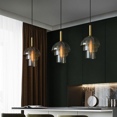 Het moderne Enige Gouden Licht van de Glastegenhanger voor de Keuken van het Huishotel