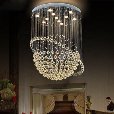 De Woonkamerhotel van Crystal Ceiling Light For Bedroom van de glansatmosfeer Modern Geleid