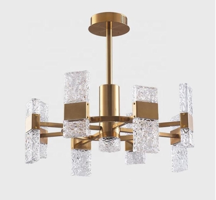 E14 Gouden de Luxe Moderne van het Hoofd ijzerglas Crystal Chandelier For Living Room