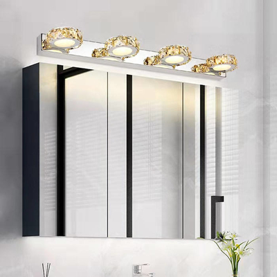 Binnenbadkamers Crystal Wall Lamp Stainless Steel Geleid Crystal Mirror Lamp