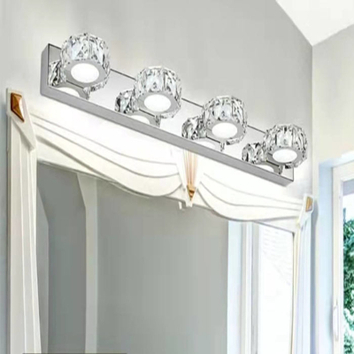Binnenbadkamers Crystal Wall Lamp Stainless Steel Geleid Crystal Mirror Lamp