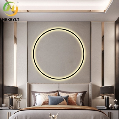 De Achtergrond van de het moderne Eenvoudige Hoofdeindewoonkamer HOOFD van Ring Wall Lamp For Bedroom