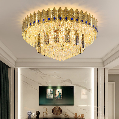 Post-Modern van de de Woonkamereetkamer van Luxecrystal chandelier feather ceiling lamp de Slaapkamerlamp