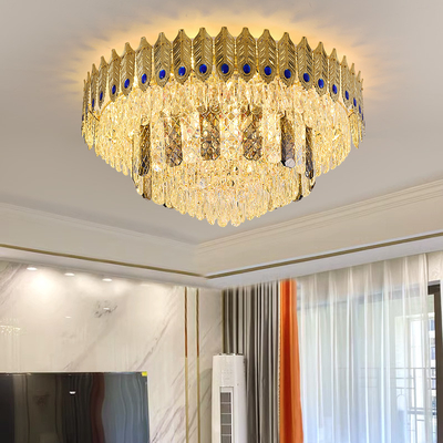 Post-Modern van de de Woonkamereetkamer van Luxecrystal chandelier feather ceiling lamp de Slaapkamerlamp