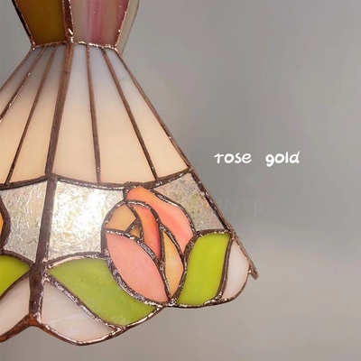 Franse Retro Al de Zaal van Rose Pendant Light Hallway Dining van het Koperglas Kleurrijke Barlamp