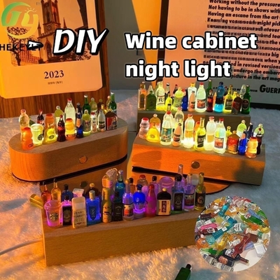 Van de de Decoratie Lichte Miniatuurwijn van Diymini wine bottle night light het Ijs Verlichte Licht van de de Flessennacht
