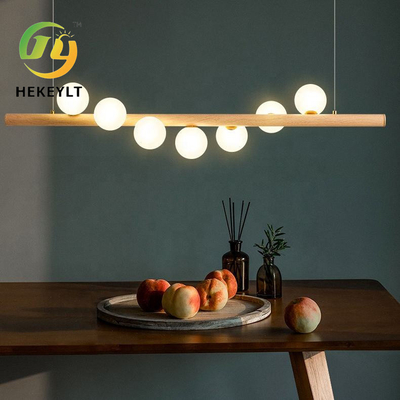 Nordic Solid Wood Style Restaurantlamp Simpel Moderne LED Creatieve Bar Kroonluchter
