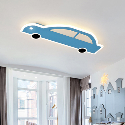 Cartoon LED oogbescherming Auto-modellen Plafondlicht Staploos Dimmen RGB Kinders slaapkamer licht