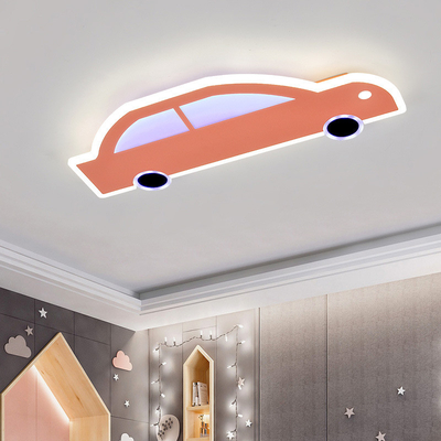 Cartoon LED oogbescherming Auto-modellen Plafondlicht Staploos Dimmen RGB Kinders slaapkamer licht