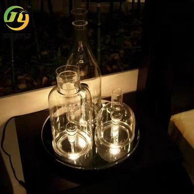 Moderne Noorse LED tafellamp Living Room Bar Creatieve glazen fles Decoratielamp