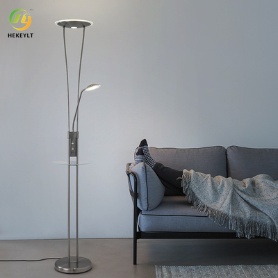 Postmoderne moderne minimalistische metalen LED-lamp Luxe verstelbare dubbelkop leesvloerlamp