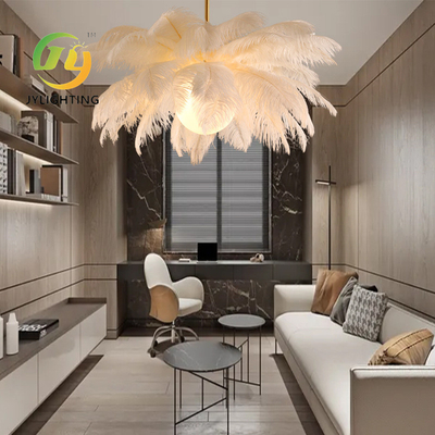 Nordic Creative Luxury Struisvogel Veer Vogel Hangertje Licht Moderne Eenvoudige Slaapkamer Kroonluchter