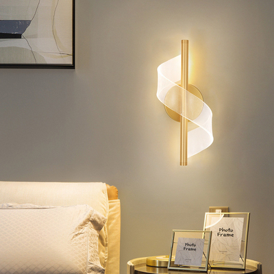 JYLIGHTING Moderne luxe doorzichtige wandlamp Acryl metalen wandlamp Voor trappencorridor