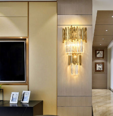 Breedte 350mm Hoogte 550mm Postmodern Glas Crystal Wall Lamp For Hotel