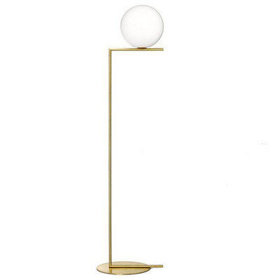 Noordse Moderne Glasbol 200mm/300mm Verticale Gouden Staande lamp